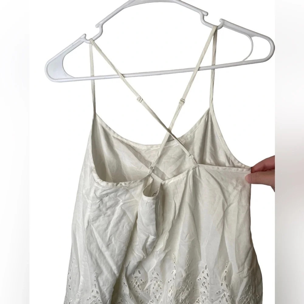 Susana Monaco Revolve Yumiko Eyelet Mini Dress in Sugar White Size 10 - Picture 5 of 8